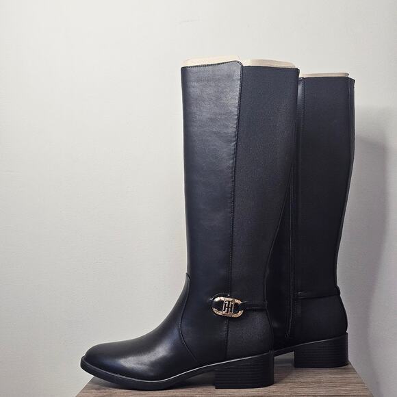 Tommy Hilfiger Women's Imizza Side Zip Riding Boots Size 10 Black NWT - Picture 5 of 6